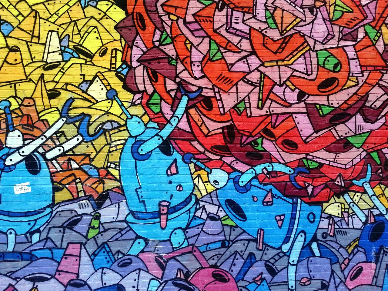 Abstracte canvas kunst voor moderne keukendecoratie.
